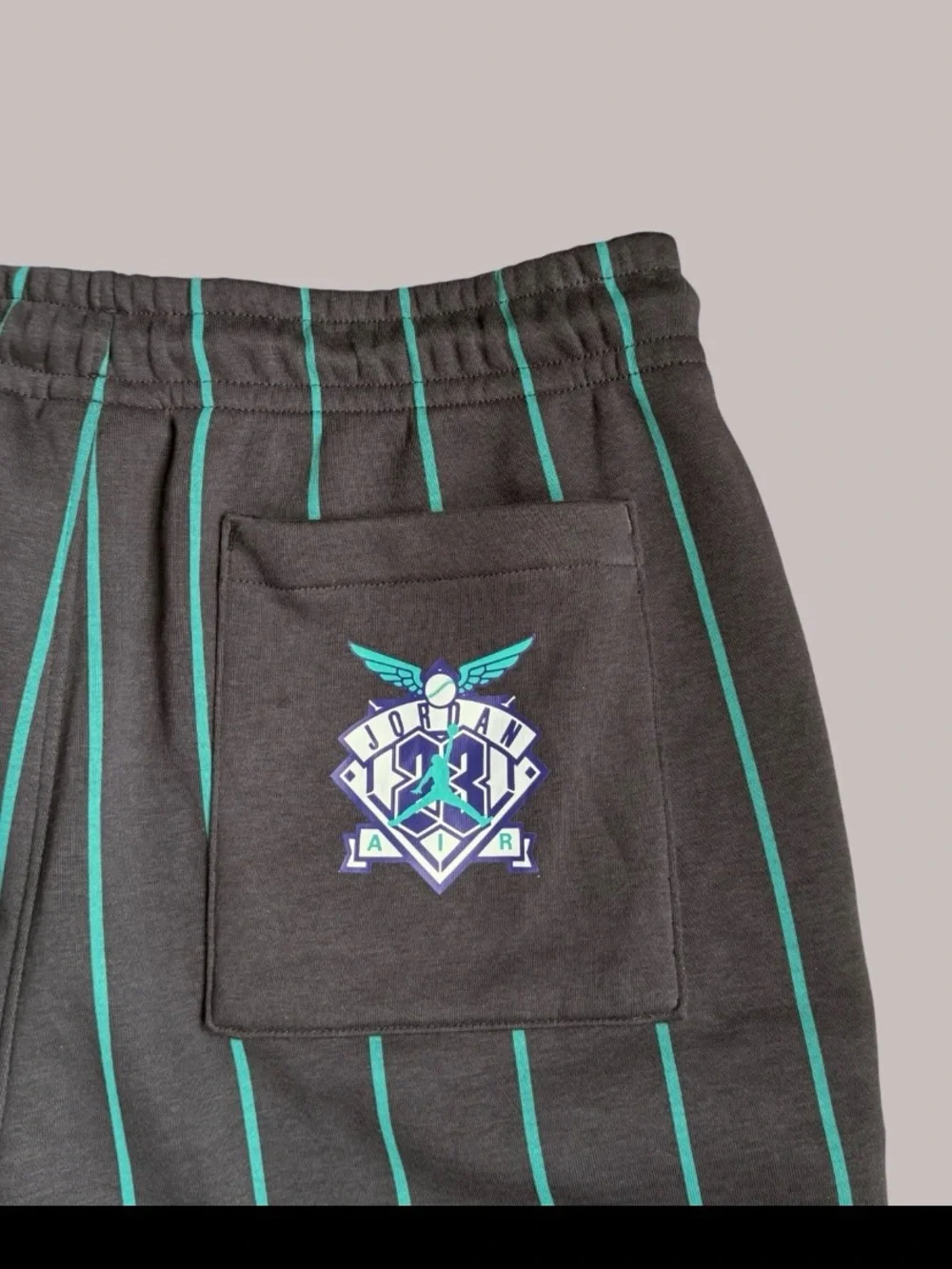 Nike Air Jordan Brooklyn Fleece Striped Diamond Short Men's Sz L New